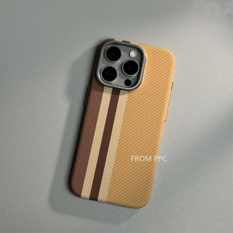Carbon Fibre Magnetic Phone Case 16 Cover for iPhone 15 14 Pro Max Wireless Charging MagSafe Shell Alloy Camera Ring Armor Funda
