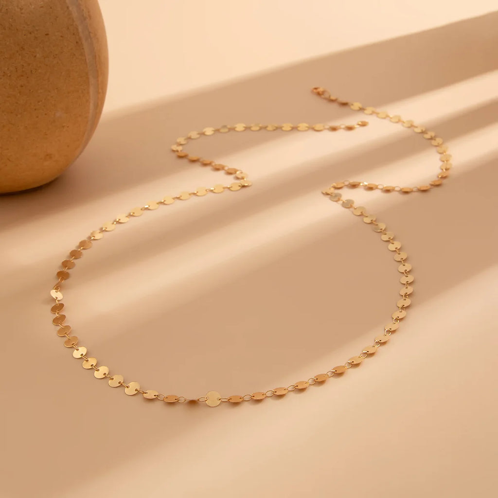 New Chic Long Round Necklaces for Women Teens Girls Sexy Y Necklace Collar Layered Metal Chain Personaliz Simply Jewelry