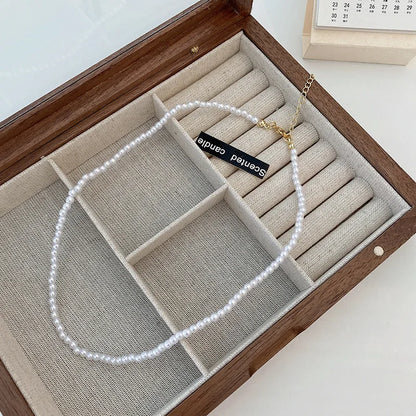 Imitaition Pearl Necklace for Women Simple Fashion Collarbone Chain White Choker Necklaces Designer Wedding Jewelry Wholesale