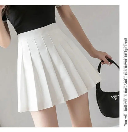 Skirts Women Pleated High Waist Y2k Schoolgirls Solid Casual Streetwear All-match Korean Style Trendy Novelty Daily Comfortable