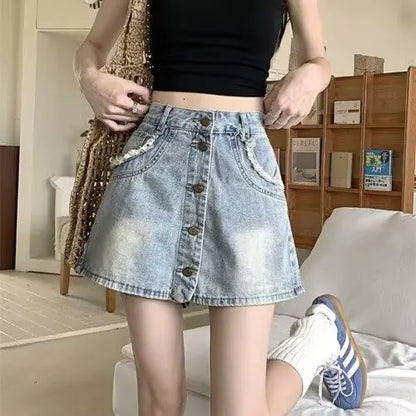 Summer Jeans Women Pants Jeans Skirt Skirt Skirts for Women Denim Woman Pants Jean Coquette Shoujo Girl Style Women's Flared Y2k
