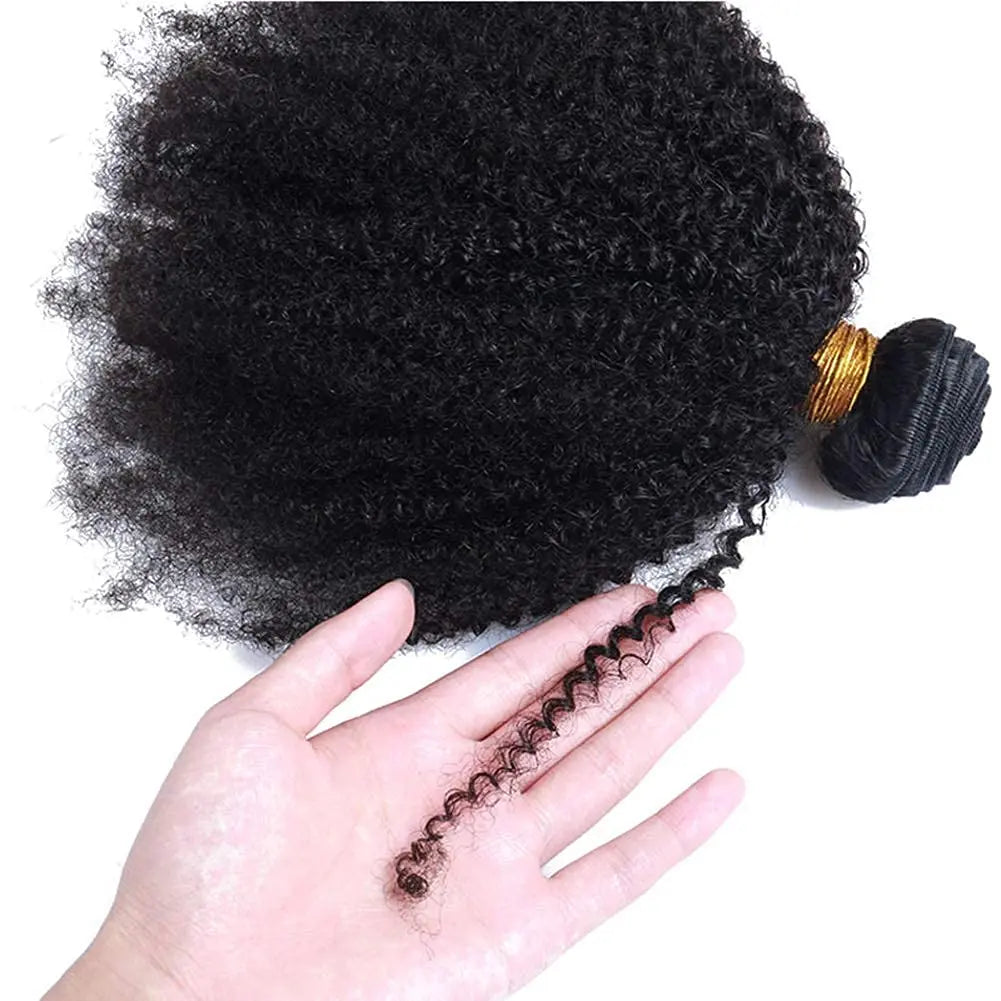 Afro Kinky Curly Bundles Brazilian 1/3 Afro Kinky Human Hair Bundles Deal 8-20" Hair Extensions Curly Human Hair Weave For Women