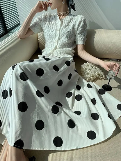 Skirts for Women Chic and Elegant High Waist New In Woman Skirt Clothing Trend 2024 Y2k Vintage A Line Casual Modest Streetwear