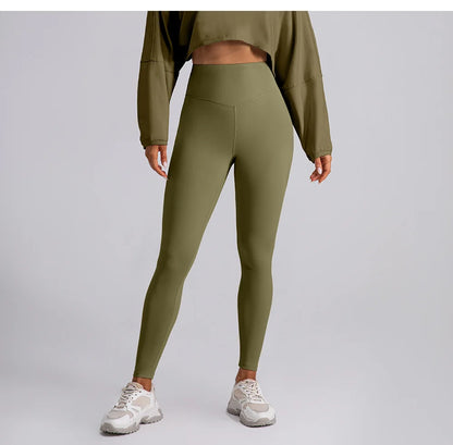 Women's Quick-drying Yoga Pants 2025 High Waist Nude Feeling Gym Leggings Hip Lift Fitness Workout Leggings Running Sports Pants