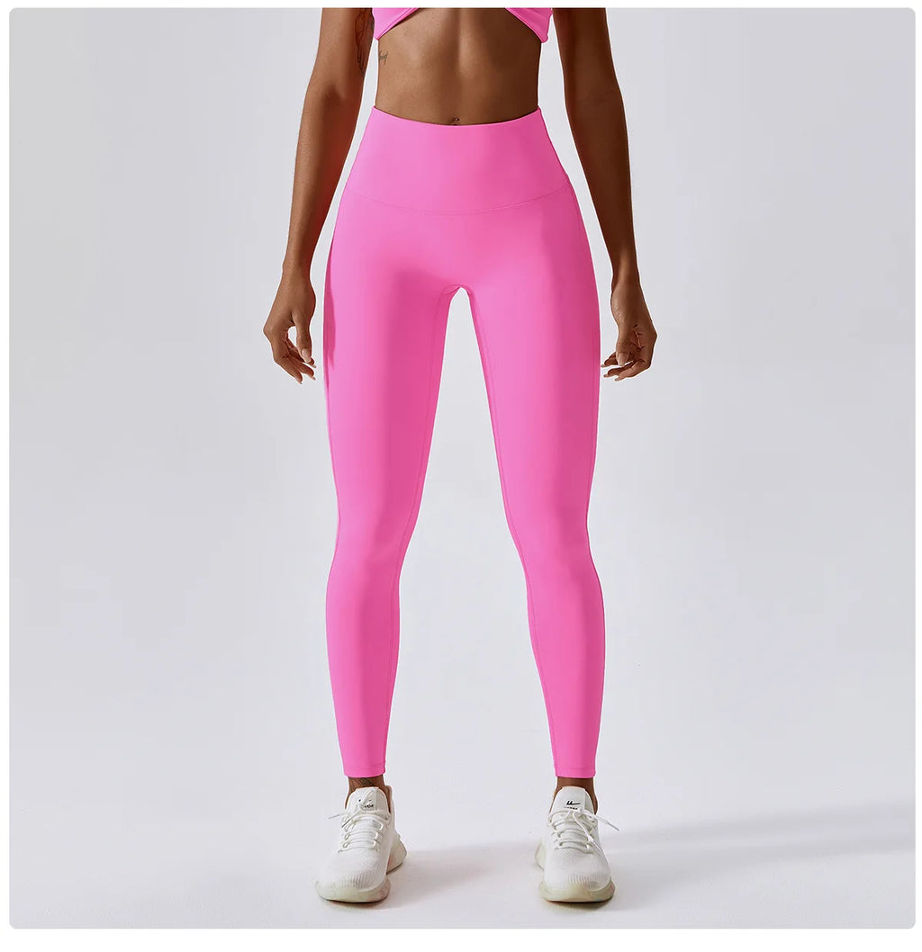 Women's Yoga Pants Nude Feeling Running Speed Dry Buttock Lifting Fitness Pants High Waist Tight Gym Push-Up Sweat Pants