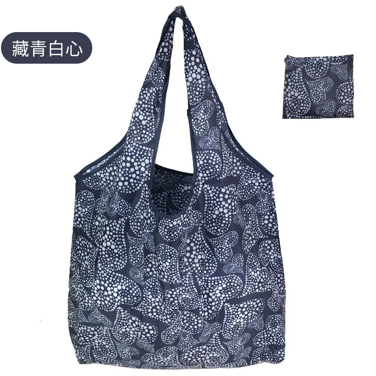 Reusable Shopping Bags Foldable Large Size Women Shopping Bags Totes Heavy Duty Washable Cloth Grocery Bags Eco-Friendly Bags