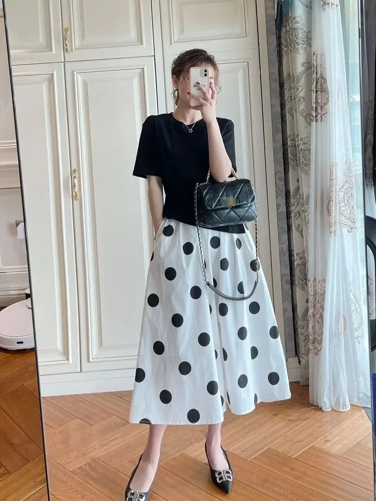 Skirts for Women Chic and Elegant High Waist New In Woman Skirt Clothing Trend 2024 Y2k Vintage A Line Casual Modest Streetwear