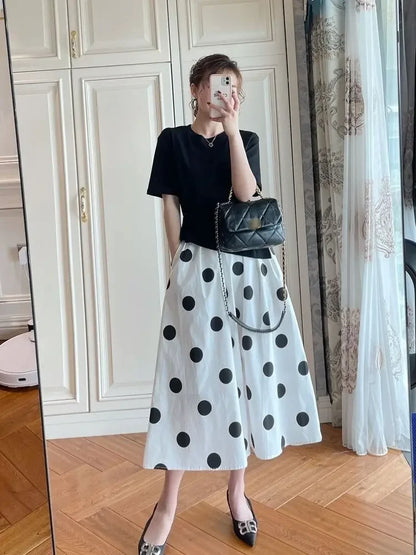Skirts for Women Chic and Elegant High Waist New In Woman Skirt Clothing Trend 2024 Y2k Vintage A Line Casual Modest Streetwear