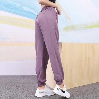 Women Yoga Training Pants Sports Trousers Exercise Fitness High Waist Sportswear Running Jogging Pants Workout Yoga Sweatpants
