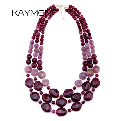 New Handmade Beaded Necklace for Women Multi-layers String Larger Size Bib Statement Necklaces Party Wedding Accessory
