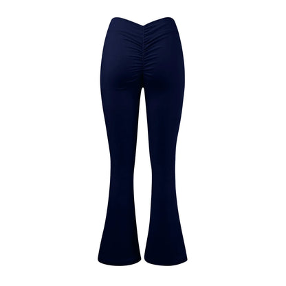 Women'S Slim Fit Yoga Pants Womens Stretch Yoga Leggings Fitness Running Gym Sports Full Length Active Pants Flared Trousers