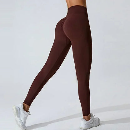 Pilates Stretch Yoga Pants Seamless Fitness Pants Yoga Pants Women's Impact Pants Sports Pants Peach Hip Leggings