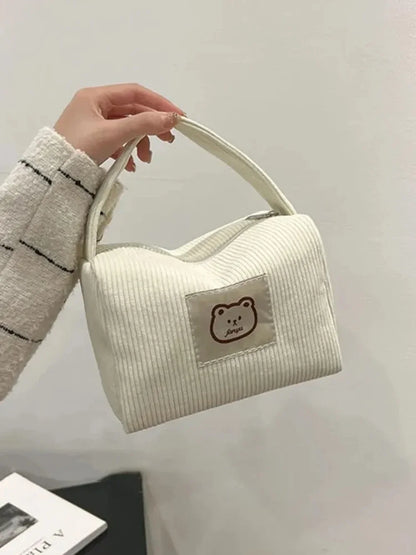 Cosmetic Bags for Women Plush Cute Handbag Summer Fashion Soft Comfortable Large Capacity Trendy Handbag for Women With Handle