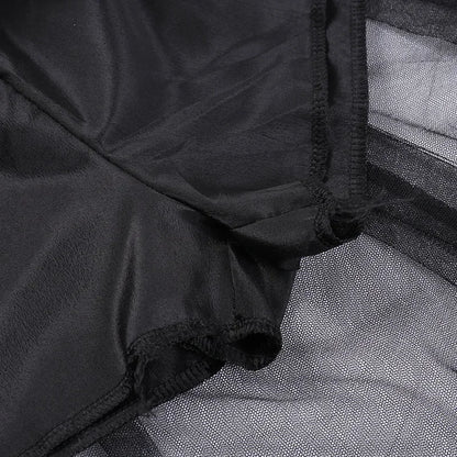 Casual Skirts Punk Sexy Net Yarn High-Waisted Irregular Skirt for Women Summer New European and American Gothic Style Versatile