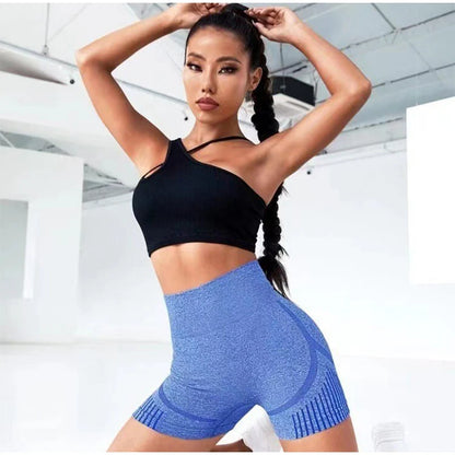 Women Yoga Shorts High Waisted and Hip Lifting Yoga Pants Outdoor Running Fitness Shorts Breathable Quick-dry Sportswear Pants