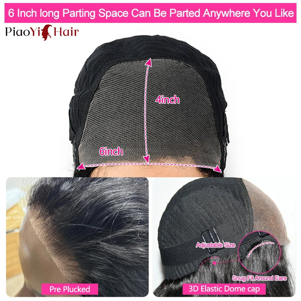 26Inch Glueless Wigs Human Hair 6X4 Lace Ready To Wear Go Water Wave Wig 100% Human Hair Curly Glueless Wig Pre Cut For Women