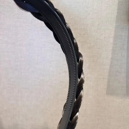 Wig Braided Headbands for Women Fishbone Wide Twist Hairbands Handmade Head Hoop Hair Bands Styling Headwear Accessories Gift