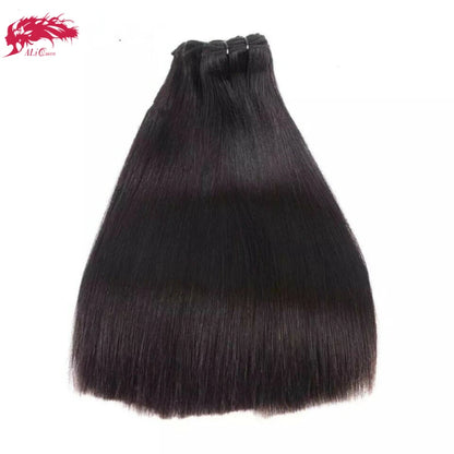 Ali Queen Double Drawn Hair Bundles Straight Human Hair Bundles Virgin Hair Weave For Women Indian 100% Human Hair Extensions