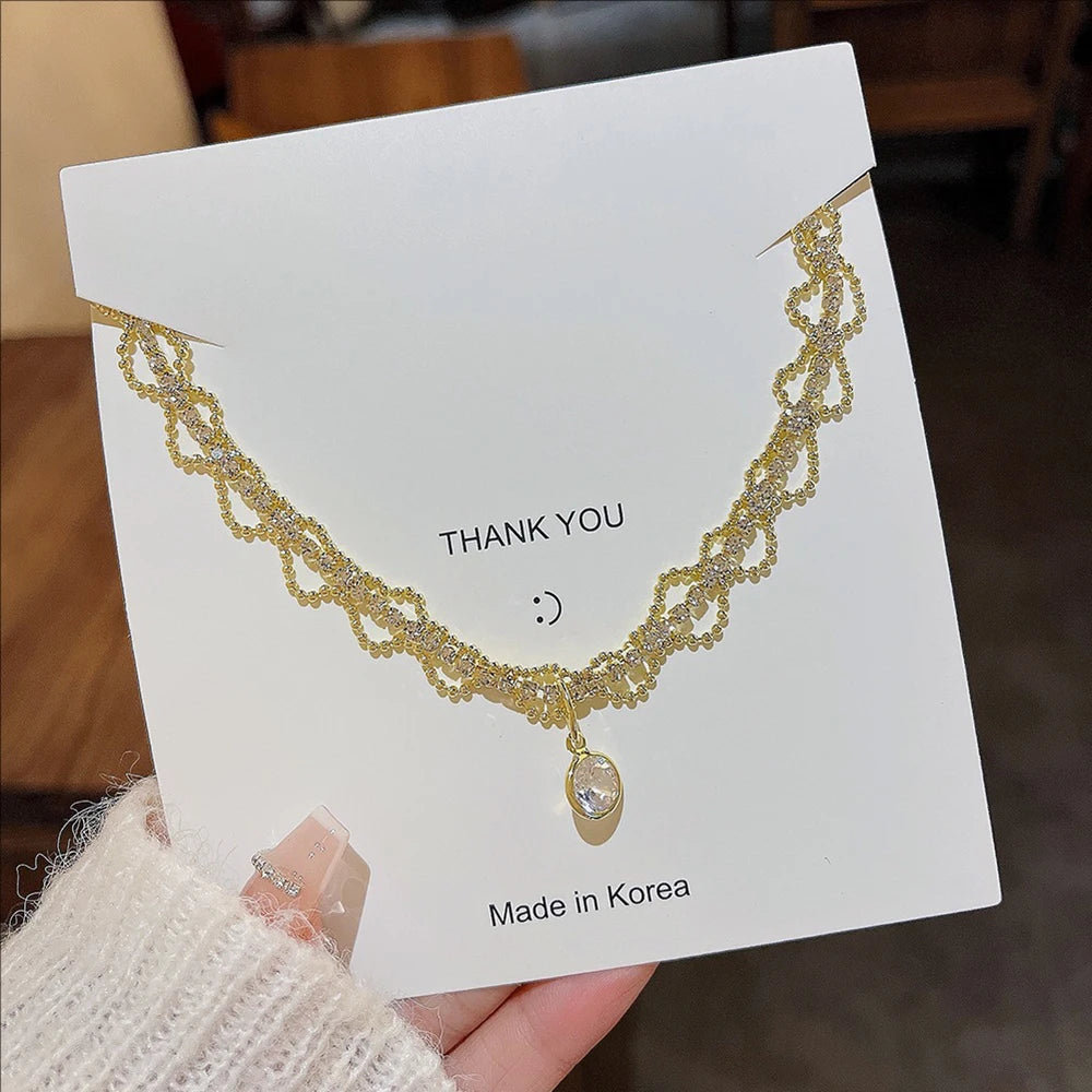 New Necklace For Women Light Luxury Niche Design Sense Temperament Chain Choker Advanced Clavicle Jewelry