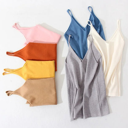 Women Knitted Top Straps Basic Summer Tank Tops For Women 2023 Camisoles T Shirts Women Tops Summer Pulovers Woman Summer Tops