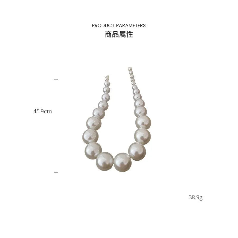 YANGLIUJIA Pearl Necklace European And American Style Personality Fashion Necklace Ms Girl Travel Wedding Accessories 2023