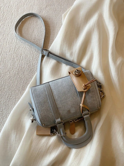 Women's Handheld Bags Fashion Shoulder Bags New Canvas Denim Bolsa Girl Trend Leisure Versatile Square Bolsa Crossbody Bags