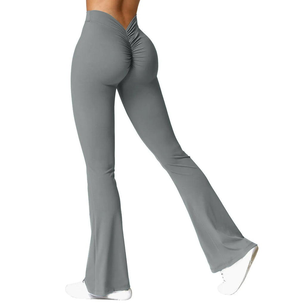 Women'S Slim Fit Yoga Pants Womens Stretch Yoga Leggings Fitness Running Gym Sports Full Length Active Pants Flared Trousers