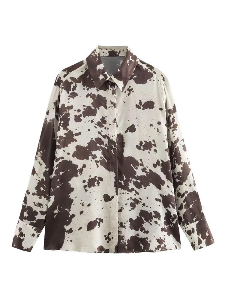 MUJER Print Satin Long Skirts for Women High Waist Midi Skirt Woman Spring Belt Women's Skirt Cylinder Vintage Women Skirt Sets