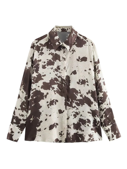 MUJER Print Satin Long Skirts for Women High Waist Midi Skirt Woman Spring Belt Women's Skirt Cylinder Vintage Women Skirt Sets