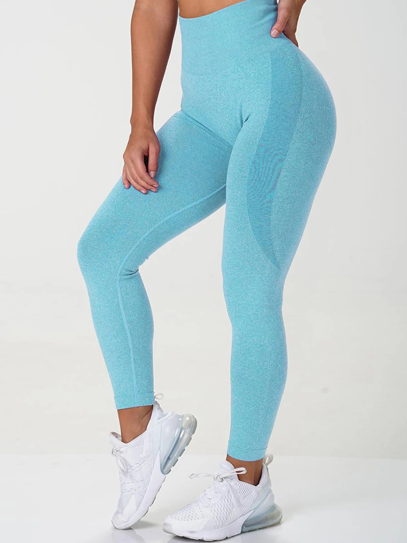 Women's Solid High Waisted Yoga Pants Butt Lifting Tummy Control Stretchy 4-Way Stretch Workout Leggings Comfortable Gym Fitness