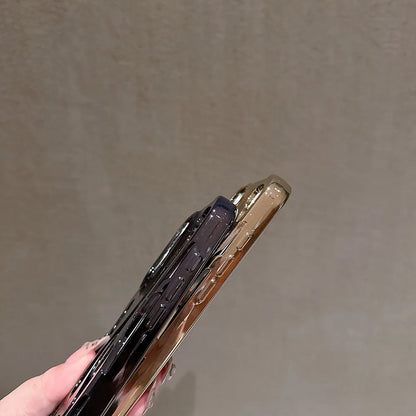 Fashion Plating 3D Hollowed Flame Phone Case For iPhone 16 15 14 13 12 11 Pro Max Fundas Creative Electroplated Soft Back Cover