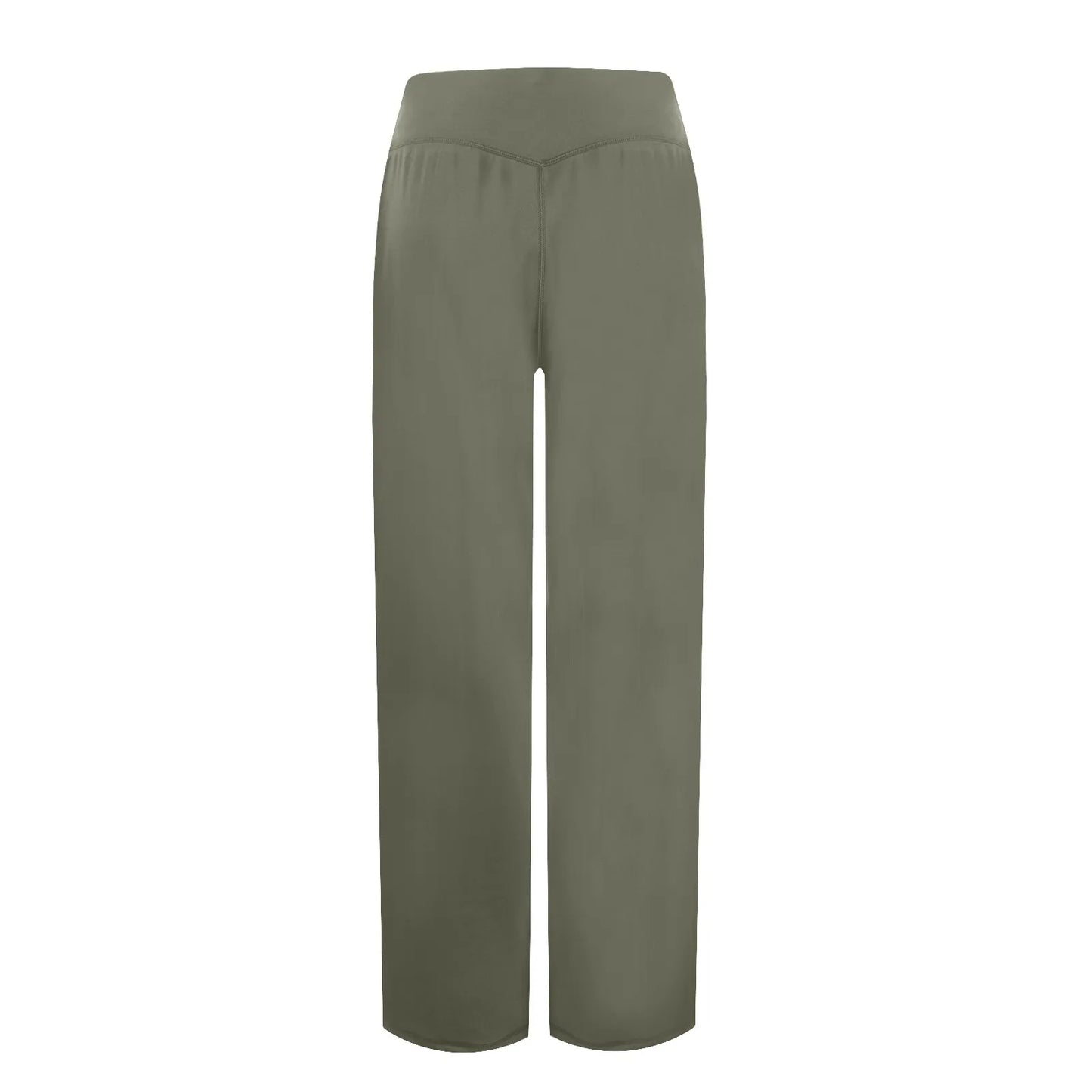 Wide Leg Yoga Pants For Women Solid Color High Waist Sweatpants With Pockets Stretch Comfy Workout Sports Trousers