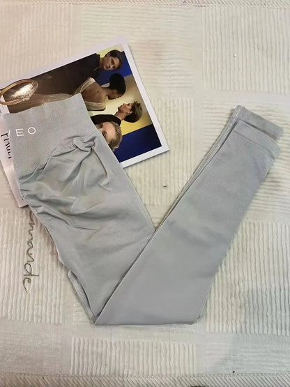 2025 Women's Alphabet Yoga Pants Double-sided High-waisted Quick-drying Fitness Wear Outdoor Running Leggings TEVEO summerr