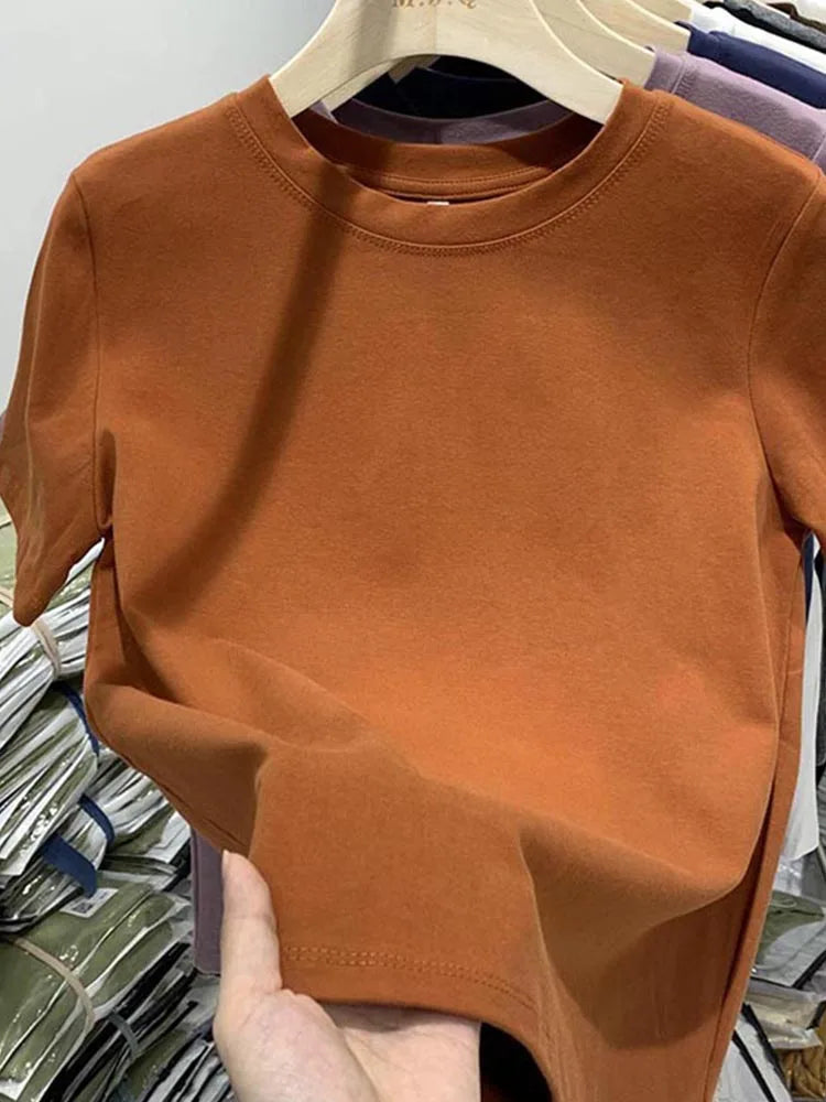 Women T Shirt Girls T-Shirt Woman Clothes Tops  Tshirt Female Short Sleeve Spring Tee Sexy Y2k Top White