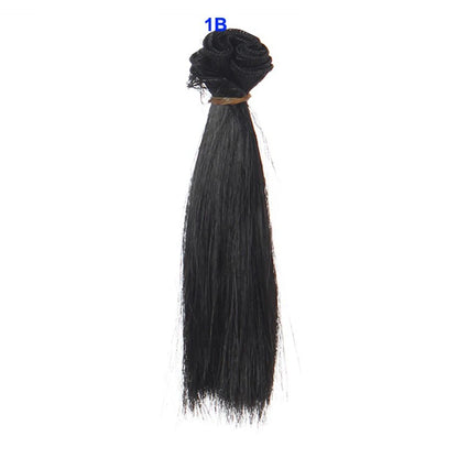 1pcs  Wig Refires Bjd Hair 15cm*100CM Black Gold Brown Green Pink Color Straight Wig Hair for 1/3 1/4 BJD Diy