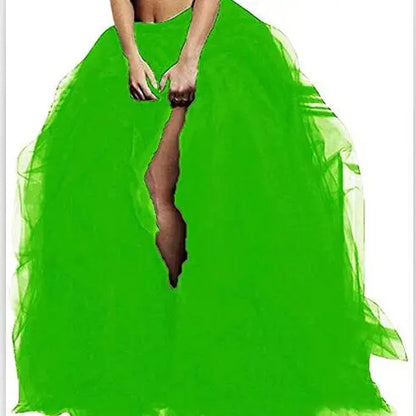 Women Skirts Vintage Spring Summers Pleated Party Long Skirt Black Adult Tutu Dancing Fahion Female Skirts Faldas Mujer Tulle