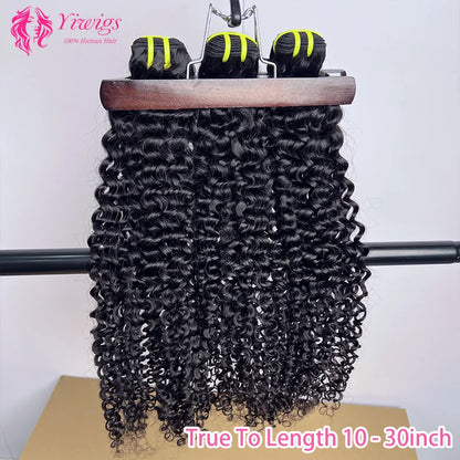 Yiwigs 12A Grade Deep Curly 100% Raw Virgin Human Hair Bundles Vietnamese Unprocesse Curly Hair Weave Extensions For Women