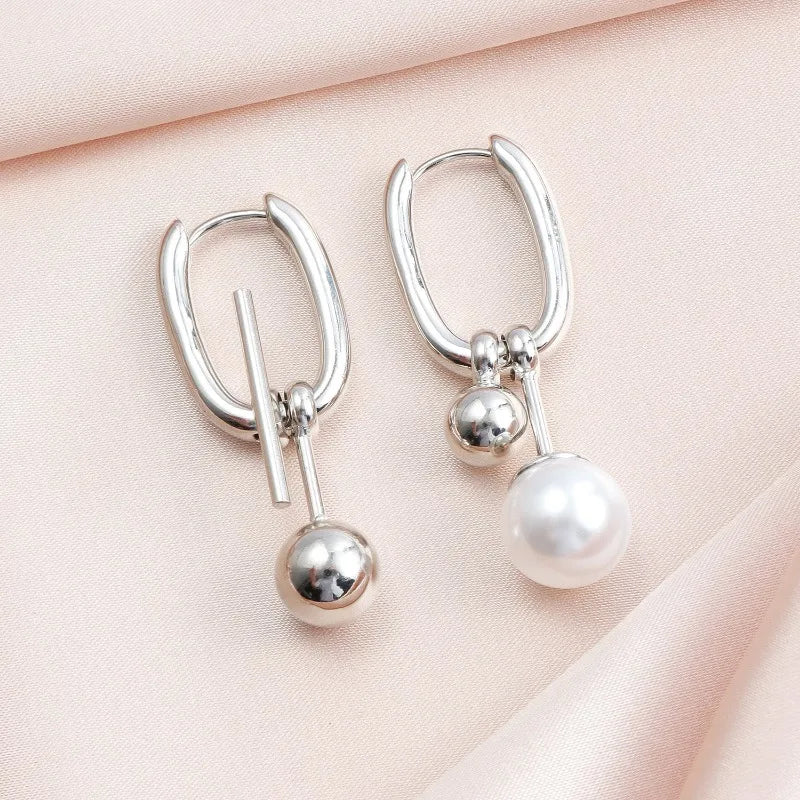 Modern Jewelry Elegant Temperament Metal Geometric Earrings For Women Party Gifts Simply Design Ear Accessories Hot Selling