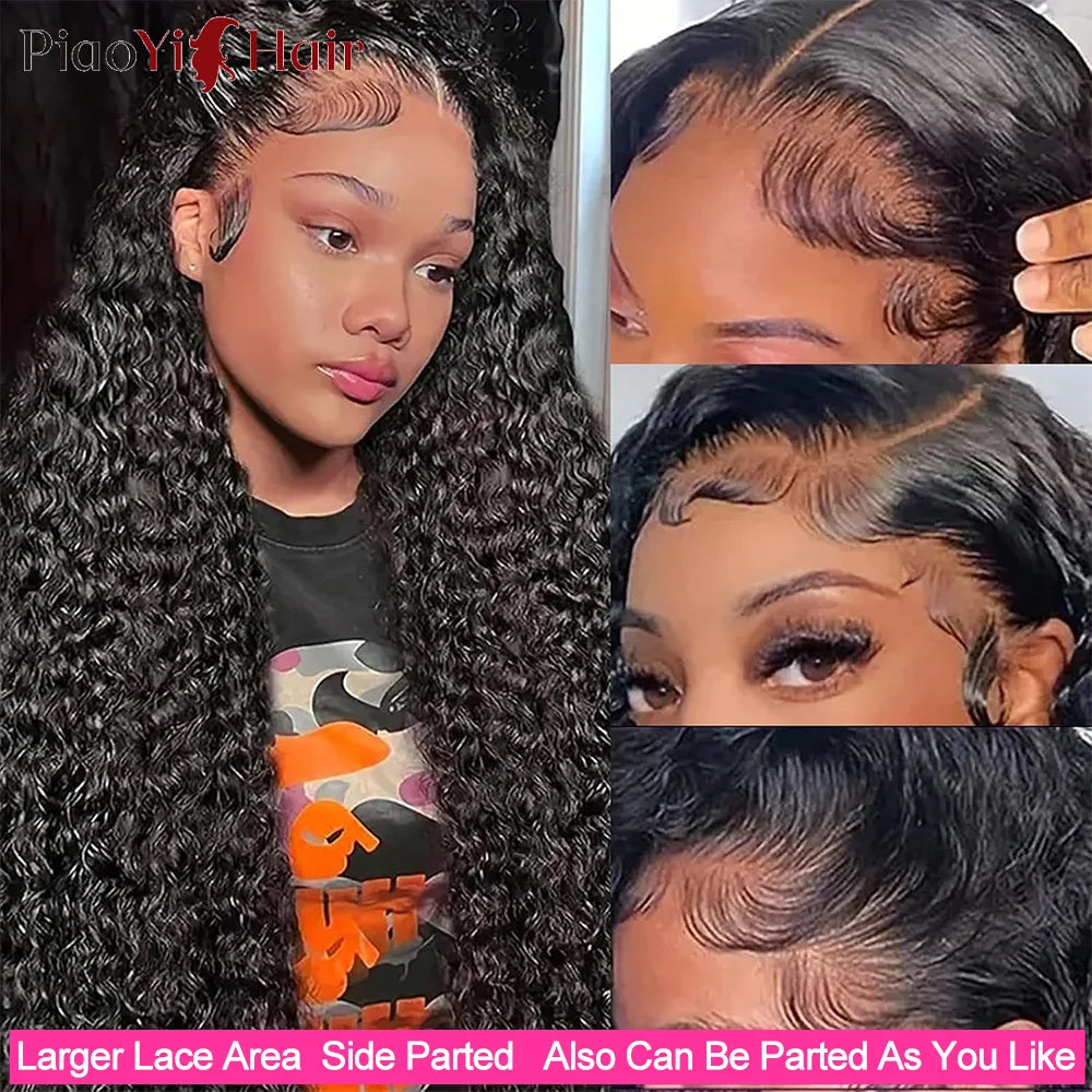 26Inch Glueless Wigs Human Hair 6X4 Lace Ready To Wear Go Water Wave Wig 100% Human Hair Curly Glueless Wig Pre Cut For Women