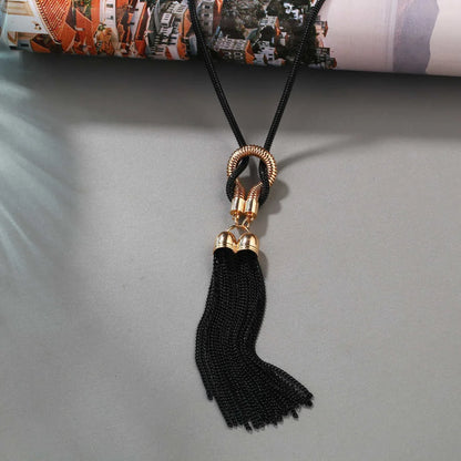 Fashion Long Necklace for Women Collier Femme Vintage Tassel Necklaces & Pendants 2022 Statement Jewelry Collar Mujer Maxi Colar
