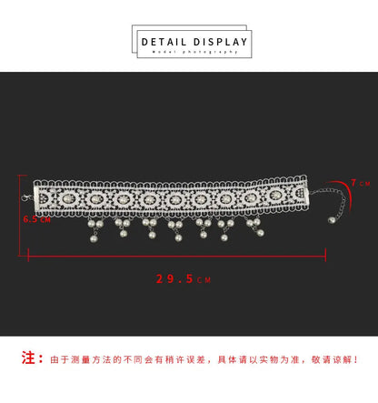 White Necklace Pearl Lace Women Fashion Necklace Earrings lolita Accessories