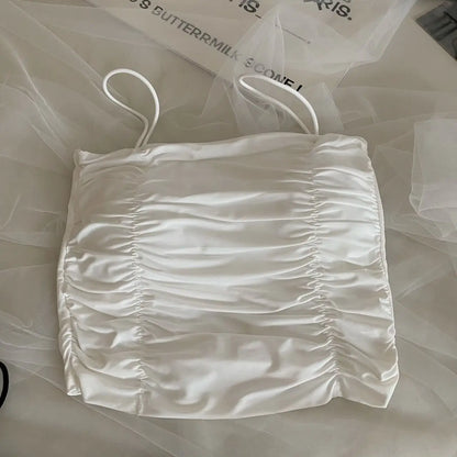 Women Crop Tops Sexy Tank Top For Lady Summer Tube Tops With Cups Female Underwear Lingerie Woman Clothing Girls Camisole Vest