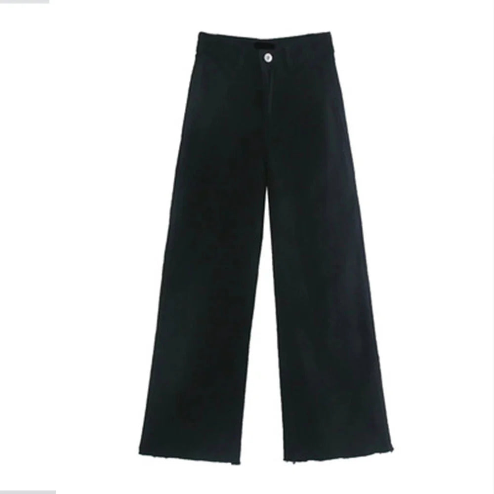 2023 New Women's Wear High Quality Fashion High Waist Straight Slender Wide Leg Jeans