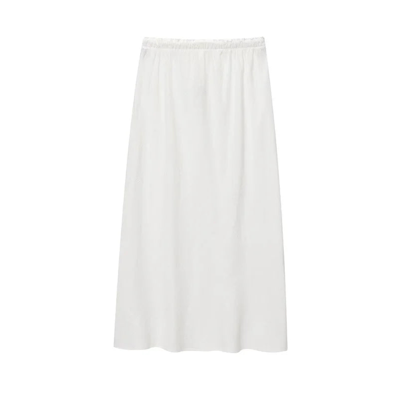 Women's Skirt New Fall 2025 Solid Color Drawstring Design Skirt Skirt Casual Fashion Personality Versatile