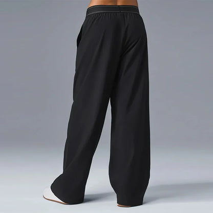 Women's Summer Yoga Pants - High-Rise Quick-Dry Athletic Trousers with Wide Leg for Gym, Travel, Casual Wear