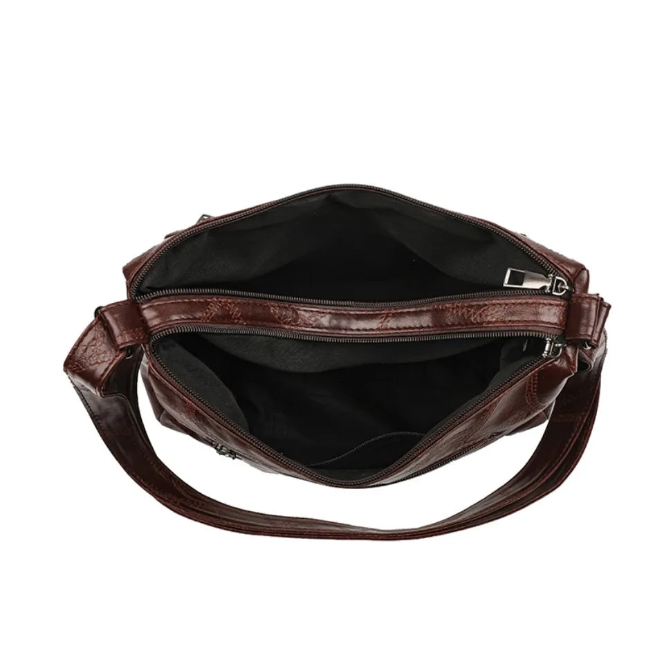 Light Women's Bags for Mom Multi-pocket Design Ladies Crossbody Shoulder Bags Vintage Pu Leather Purses and Handbags Sac A Main