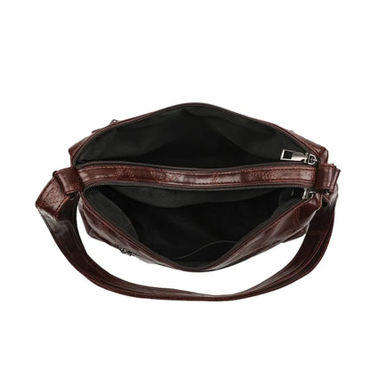 Light Women's Bags for Mom Multi-pocket Design Ladies Crossbody Shoulder Bags Vintage Pu Leather Purses and Handbags Sac A Main