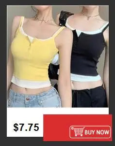 Woman's Top With Built In Bra Button Padded Bra Lady's Top Strap Vest Tank Top Summer Girls Cute Women Casual Female Camisole