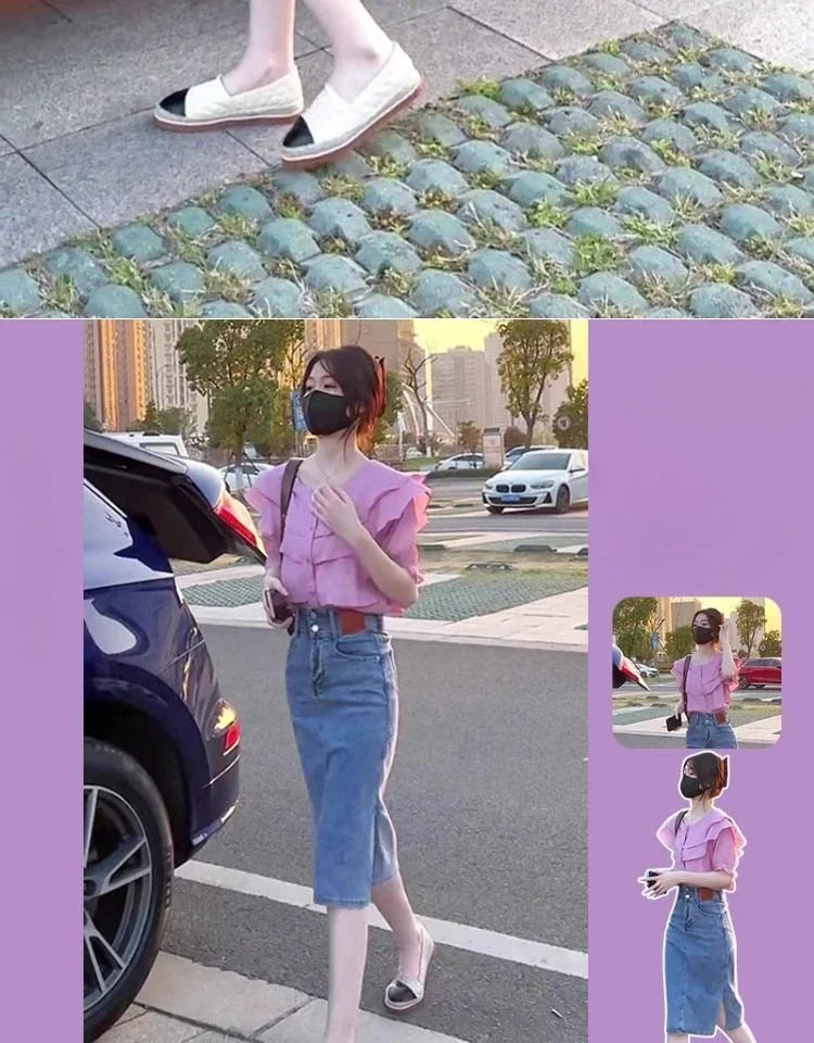 Jeans Skirts for Women New In Midi Woman Denim Skirt Vintage Korean Style Clothing Trend 2024 Stylish Harajuku Cheap Fashion V