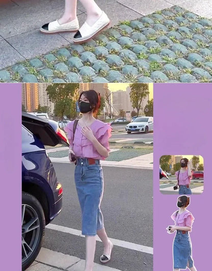 Jeans Skirts for Women New In Midi Woman Denim Skirt Vintage Korean Style Clothing Trend 2024 Stylish Harajuku Cheap Fashion V